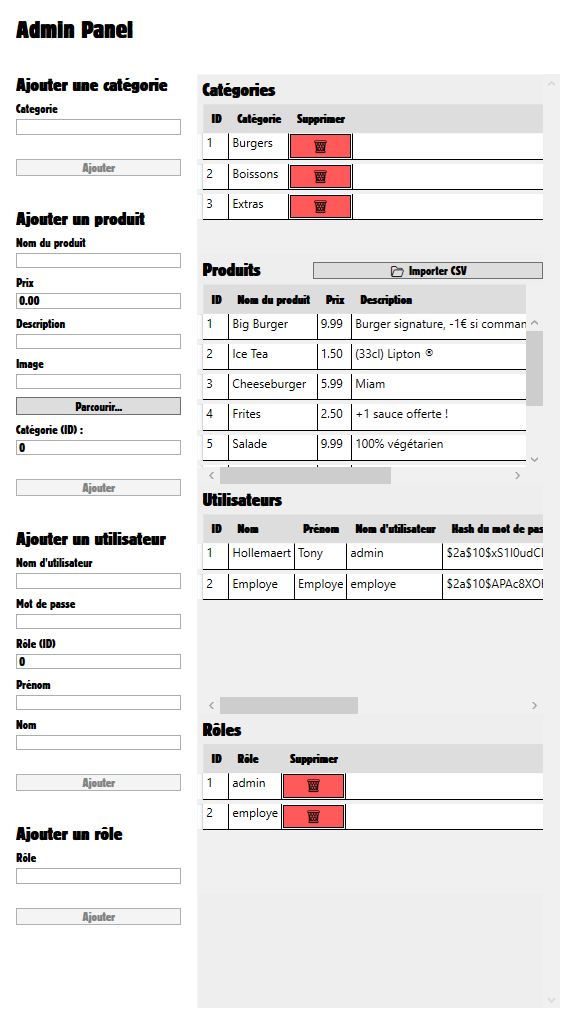 Gestion des véhicules
